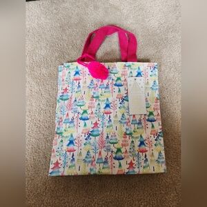 Christmas tree multicolored small tote bag nwt